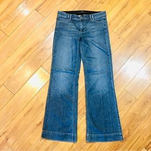 NOIR wide leg trouser denim blue jeans medium rinse style 8 medium